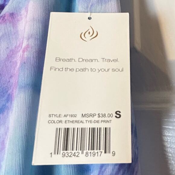 apana Resort Palazzo Pants Womens Size S Blue Purple Pink Ethereal Tie Dye NWT - Picture 11 of 12